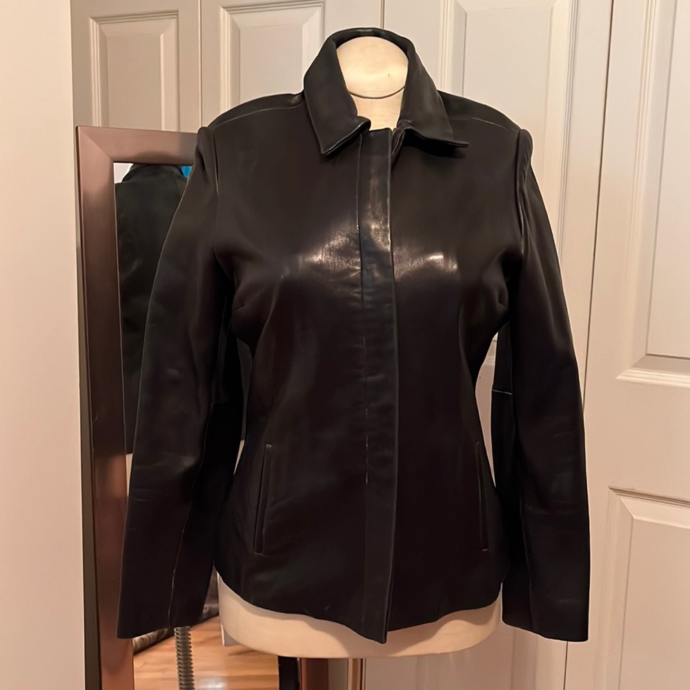 Jones of New York black soft leather jacket